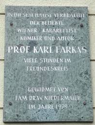 Austrian actor and cabaret artist, born 28 october 1893 in vienna, austria and died 16 may 1971 in. Gedenktafel Karl Farkas Eroicagasse Wien Geschichte Wiki