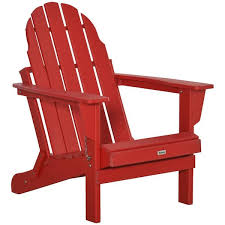 Outsunny Red Plastic Adirondack Chair