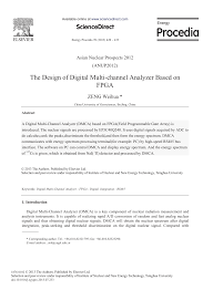 the design of digital multi channel analyzer based on fpga topic paper