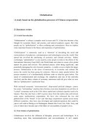 literature review of globalization yanxing doc 