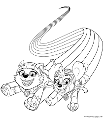 Welcome to our collection of paw patrol coloring pages. Skye And Everest Rainbow Colouring Page Coloring Pages Printable