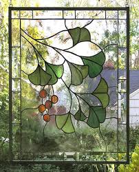Stained Glass Window Panel Ginkgo