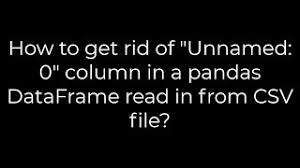 column in a pandas dataframe read