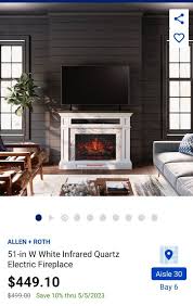 Allen Roth Electric Fireplace Media