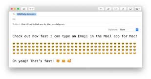 add emoji to email messages in mac os