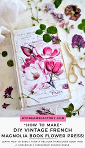 diy vine french magnolia book flower