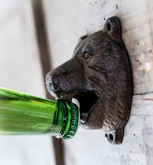Bear Head Wall Mounted Bottle Opener By
