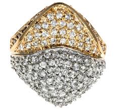 These one of a kind ladies diamond cocktail rings with white and fancy color diamonds (green, blue or canary yellow) are offered at unbelievable prices in solid 14k and 18k white gold, yellow gold or rose gold. Tsc Ca Unique Brilliant Pave Set Diamond Dinner Ring