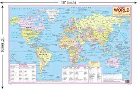 world laminated maps 12 x 18 inchs