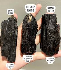 black tourmaline with mica raw stone