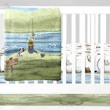 Fishing Crib Blanket Baby Boy Crib
