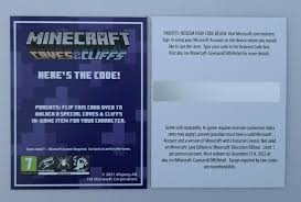 minecraft caves cliffs exclusive code