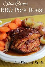 slow cooker bbq pork roast recipe six