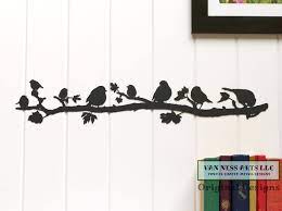 Bird Branch With Leaves Relaxing Wall