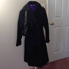 H M Divided Black Trench Coat Trench