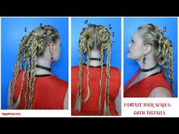 fantasy hair series goth pigtails