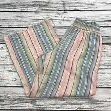 Details About Anthropologie Drew Pants Size Small Wide Leg Striped Linen Casual Pant New Nwt