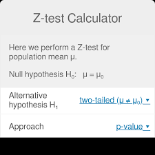 z test calculator definition exles