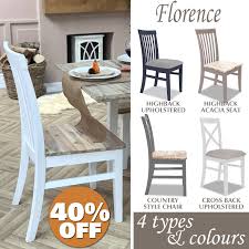 white dining chair with cushion seat