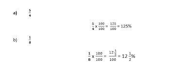 calculating percenes how four