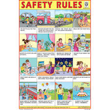 safety rules chart size 12x18 inchs
