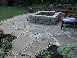 Rustic Patio Recycled Concrete Patio