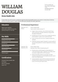 certified home health aide resume