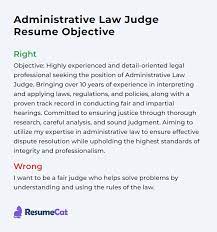 top 17 administrative law judge resume