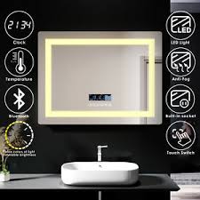 led illuminated bathroom mirror with