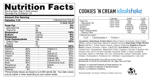 Cookies 'n cream nutritional shake mix. Herbalife Shake Nutrition Facts Health And Traditional Medicine