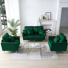 Velvet Single Arm Chair Sectional Sofa