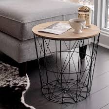 Waverly Black Accent Table With Natural