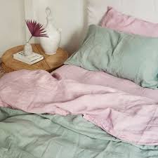 Pure Linen Bedding Set Blush Pink Linen