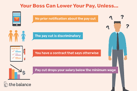 when can an employer legally cut your pay