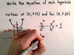 find equation given foci and vertices