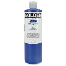 golden fluid acrylic primary cyan 16 oz
