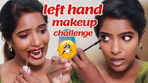 left hand makeup challenge full face