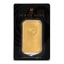 100 gram perth mint gold bar new w
