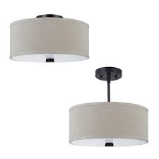 It's also an attractive choice over islands or tables where a pendant lamp can be distracting at your eyeline. Two Light Flush Semi Flush Convertible 77262 710 Living Lighting Newmarket