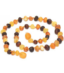 Handmade Baltic Amber Teething Necklace For Babies Safety Knotted Raw Not Polished Genuine Amber