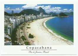 Copacabana Beach Brésil carte postale vintage Rio de - Etsy France