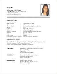 Most applications are in word format. Standard Resume Format