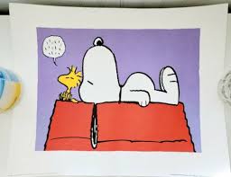 Snoopy Art Print Scout Peanuts Poster