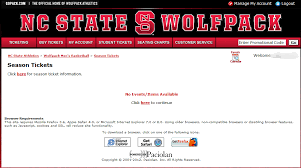 Nc State University Athletics Online Ticket Office Event