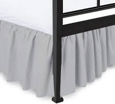 ruffled bed skirt light grey queen