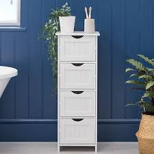 bathroom drawer cabinet white wood