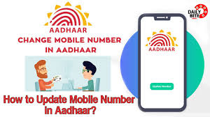 update mobile number in aadhaar 2022