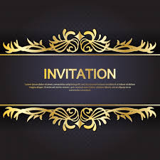 Black And Gold Invitation Template Under Fontanacountryinn Com