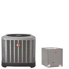 The air conditioner evaporator coil is one of two main components that produces cold air, which is then routed through the duct system and delivered to the interior of the home. 3 Ton Rheem 14 Seer R410a Air Conditioner Condenser With 17 5 Wide Cased Evaporator Coil National Air Warehouse