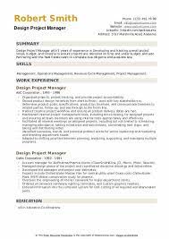 design project manager resume sles